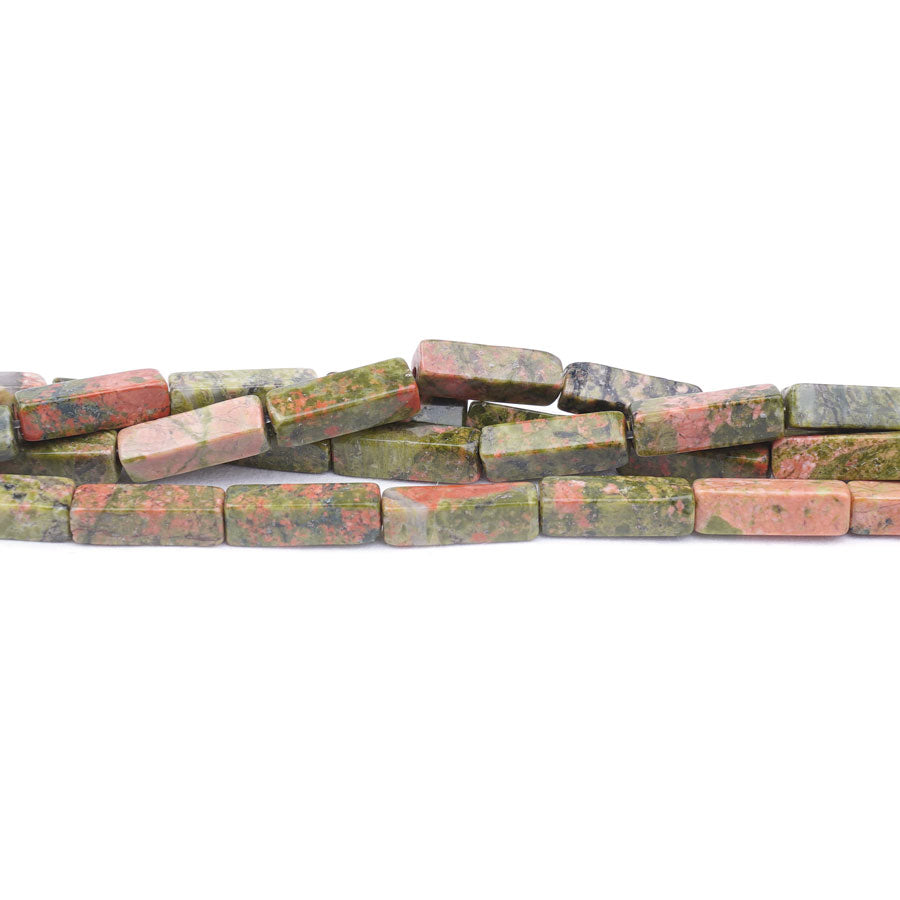 Unakite 4X13mm Rectangle Tube - Limited Editions - 15-16 inch