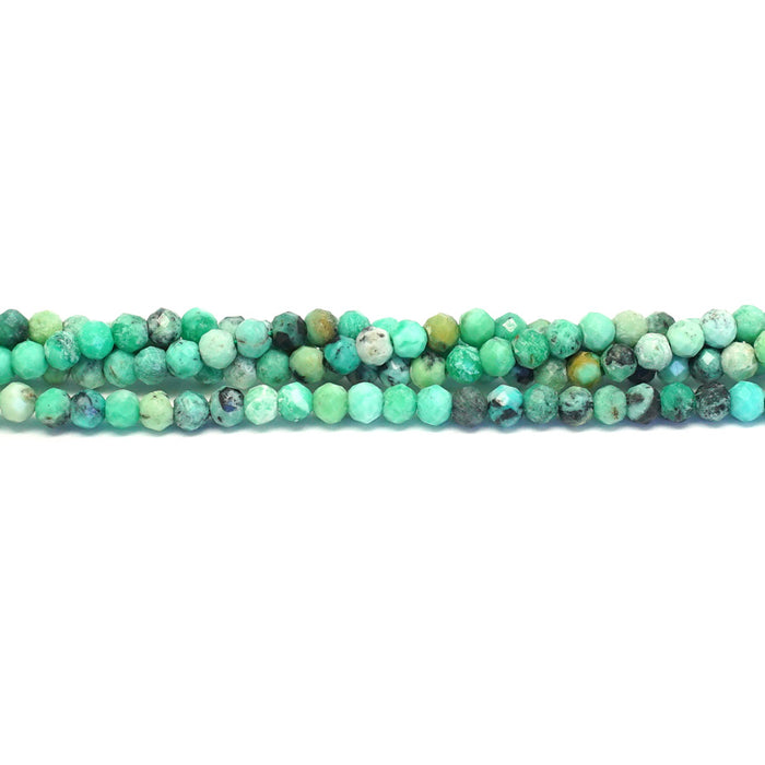 Variscite Faceted 3mm Round - 15-16 Inch