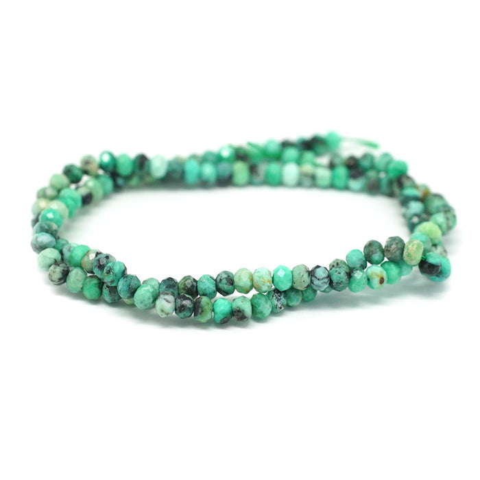 Variscite Faceted 3x4mm Rondelle - 15-16 Inch