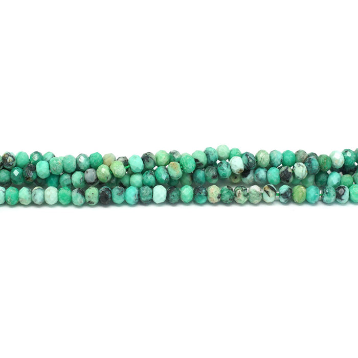 Variscite Faceted 3x4mm Rondelle - 15-16 Inch