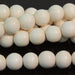 White Wood 8mm Round 15-16 Inch