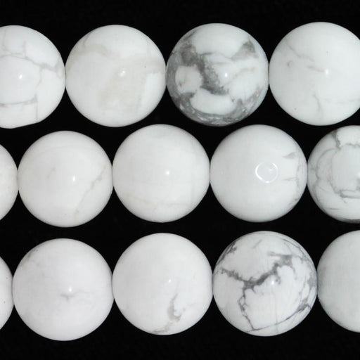 White Howlite 10mm Round 8-Inch