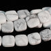 White Howlite 12mm Square 8-Inch