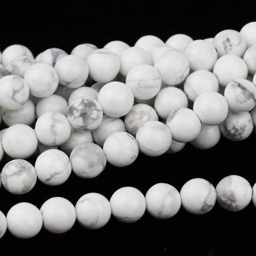 White Howlite 6mm Round 8-Inch