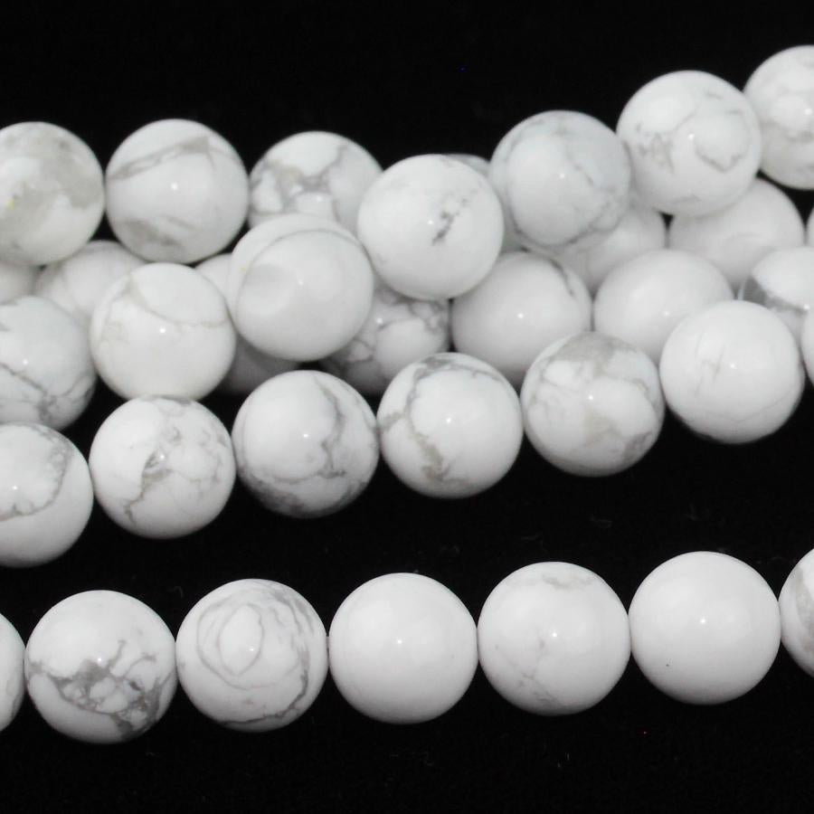 White Howlite 8mm Round - 8-Inch — Dakota Stones