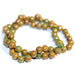 Dyed Green Wood Jasper 6mm Round 15-16 Inch