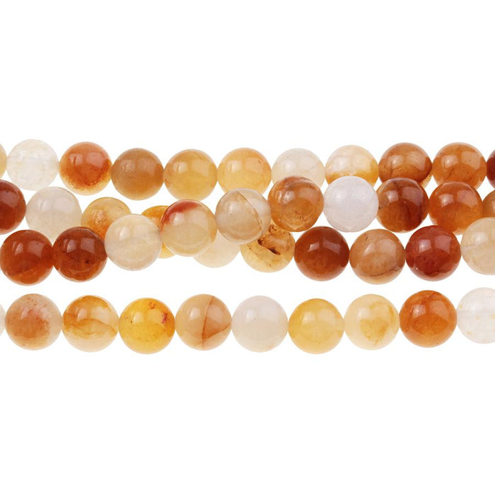 Yellow Jade 10mm Round 8-Inch