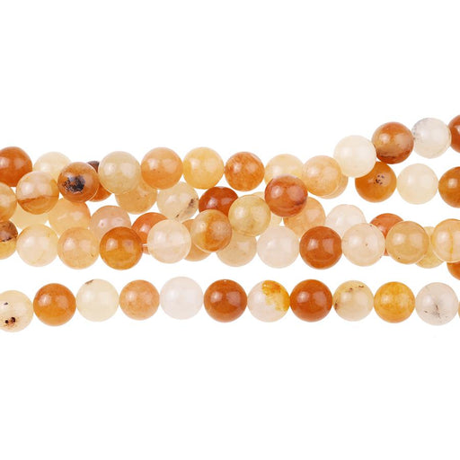 Yellow Jade 8mm Round 8-Inch