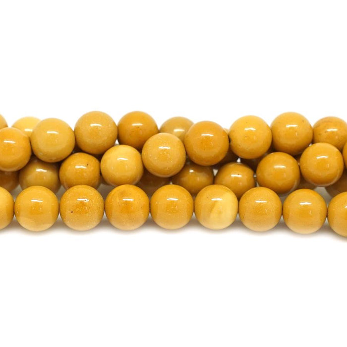 Yellow Mookaite  8mm Round - 15-16"