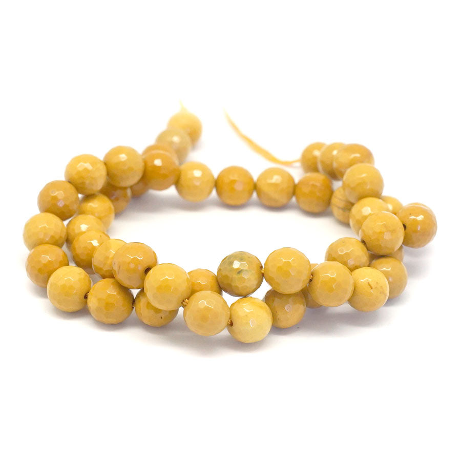 Yellow Mookaite 8mm Faceted Round - 15-16 Inch