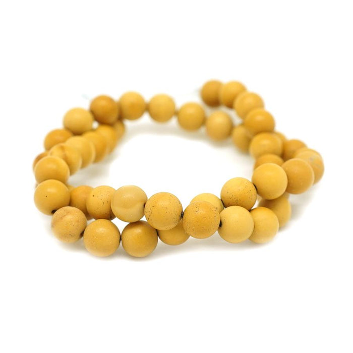 Yellow Mookaite Matte 8mm Round - 15-16 Inch