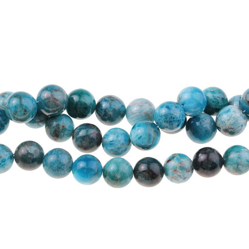 Blue Apatite 10mm Round 8-Inch