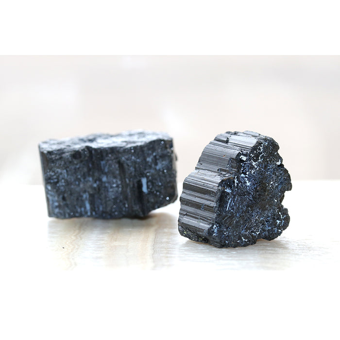 Black Tourmaline Rough Medium Nugget Specimen 20-30x30-40mm (25-55 grams) - DS ROCK SHOP