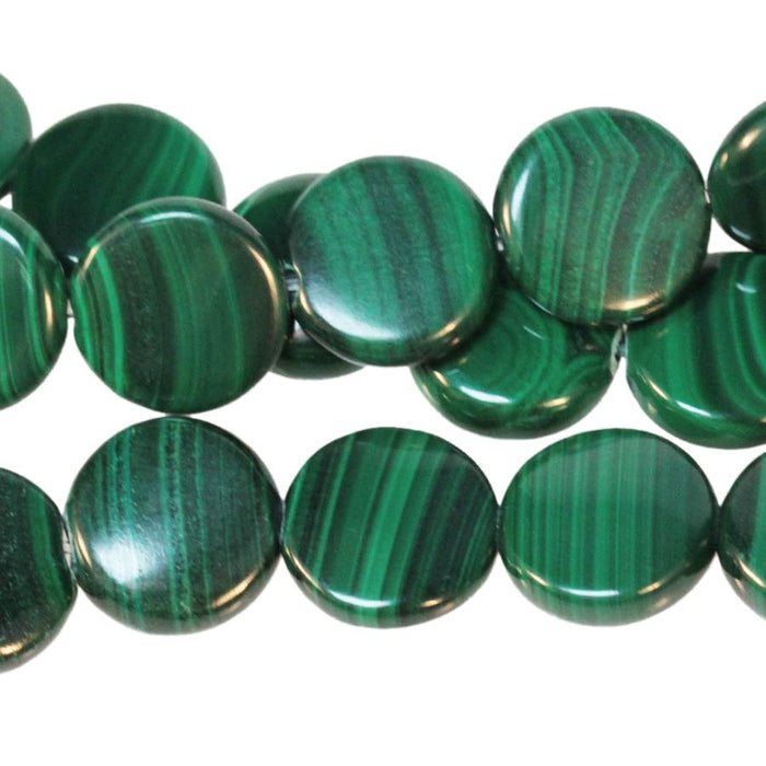 Malachite 12mm Coin 8-Inch