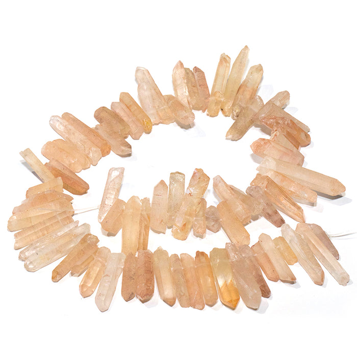 Red Crystal Quartz 4x20-6x40mm Points 15-16 Inch