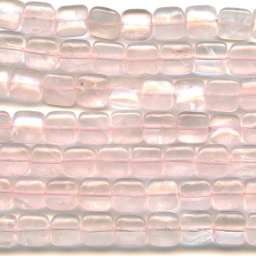 Rose Quartz 12mm Square 8-Inch