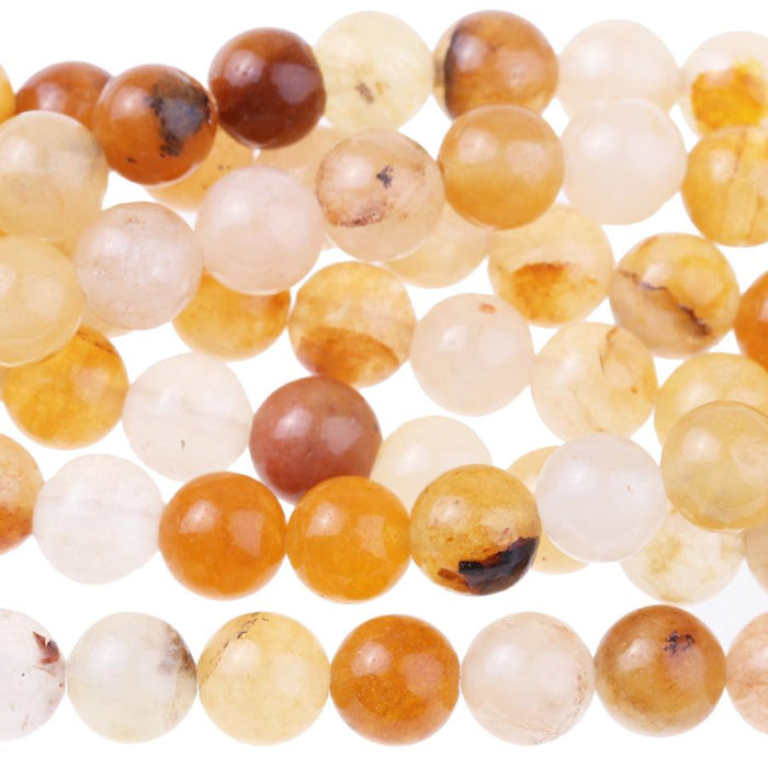 Yellow Jade 6mm Round 8-Inch